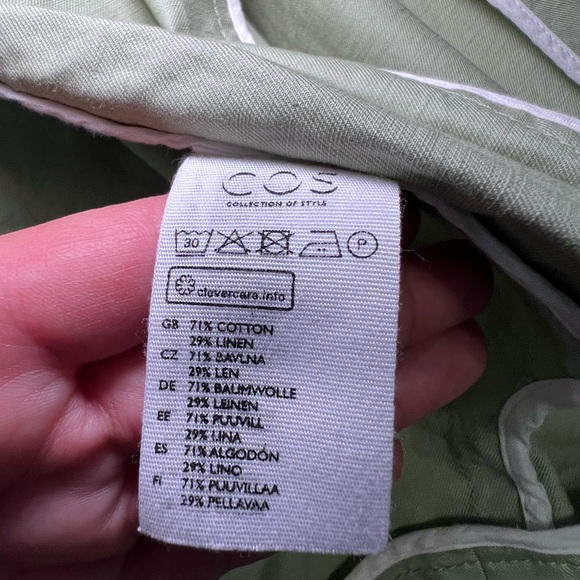 COS Light Green Women's Trench Coat Size 38 - Picture 13 of 13